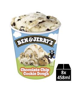 BEN & JERRY'S CHOC CHIP CKIE AMT 8X458ML