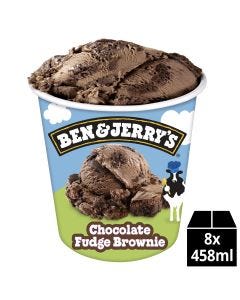 BEN & JERRY'S CHOC FUD BROWN AMT 8X458ML