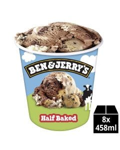 BEN & JERRYS HALF BAKED 8X458ML