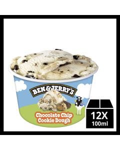 BEN & JERRYS CHOC CHIP COOKIE 12X100ML