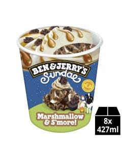 BEN & JERRYS MARSH&SMORES SUNDAE 8X427ML